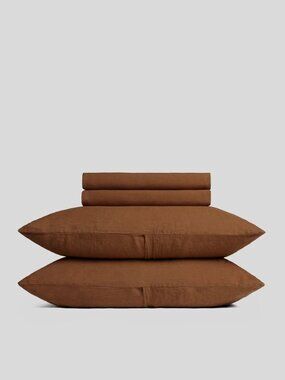 Parachute Tobacco QUEEN Relaxed Linen Sheet Set